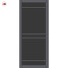 Ebida Solid Wood Internal Door UK Made  DD0113T Tinted Glass - Stormy Grey Premium Primed - Urban Lite® Bespoke Sizes