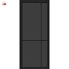 Lerens Solid Wood Internal Door Pair UK Made DD0117T Tinted Glass - Shadow Black Premium Primed - Urban Lite® Bespoke Sizes