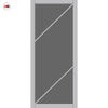 Aria Solid Wood Internal Door Pair UK Made DD0124T Tinted Glass - Mist Grey Premium Primed - Urban Lite® Bespoke Sizes