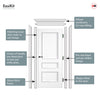 EasiKit Internal Door and Frame Kit - Toledo White Primed Panel Internal Door