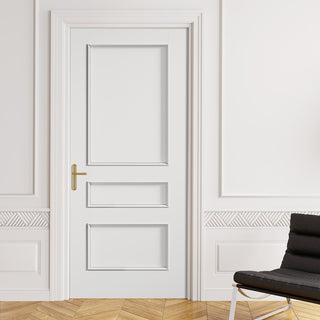Image: Toledo White Primed Panel Internal Door