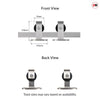Top Mounted Stainless Steel Sliding Track & Door - Soho 4 Panel Black Painted Door - Prefinished