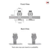 Top Mounted Stainless Steel Sliding Track & Door - Richmond White Oak Door - No Raised Mouldings - Bevelled Clear Glass - Unfinished