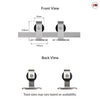 Top Mounted Stainless Steel Sliding Track & Double Door - Mexicano Oak Flush Doors - Unfinished