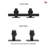 Black Double Sliding Track for Wooden Doors - Top Mounted