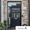 Exterior Victorian Nightingale 3L 2P Front Door with Single Sidelight - Customisable: Size, Colour, Glass and Sidelight Options