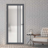 Bella Solid Wood Internal Door UK Made DD0103F Frosted Glass - 7 Colour Options Premium Primed - Urban Lite® Bespoke Sizes