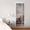 Milano Solid Wood Internal Door UK Made  DD0101C Clear Glass - Cloud White Premium Primed - Urban Lite® Bespoke Sizes