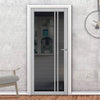 Milano Solid Wood Internal Door UK Made DD0101T Tinted Glass - 7 Colour Options Premium Primed - Urban Lite® Bespoke Sizes