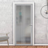Galeria Solid Wood Internal Door UK Made DD0102F Frosted Glass - 7 Colour Options Premium Primed - Urban Lite® Bespoke Sizes