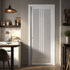 Galeria Solid Wood Internal Door UK Made  DD0102F Frosted Glass - Cloud White Premium Primed - Urban Lite® Bespoke Sizes