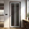 Galeria Solid Wood Internal Door UK Made  DD0102T Tinted Glass - Cloud White Premium Primed - Urban Lite® Bespoke Sizes
