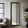 Bella Solid Wood Internal Door UK Made DD0103F Frosted Glass - 7 Colour Options Premium Primed - Urban Lite® Bespoke Sizes