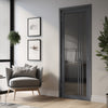Bella Solid Wood Internal Door UK Made DD0103T Tinted Glass - 7 Colour Options Premium Primed - Urban Lite® Bespoke Sizes