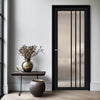 Tula Solid Wood Internal Door UK Made DD0104F Frosted Glass - 7 Colour Options Premium Primed - Urban Lite® Bespoke Sizes