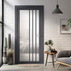 Tula Solid Wood Internal Door UK Made DD0104F Frosted Glass - 7 Colour Options Premium Primed - Urban Lite® Bespoke Sizes