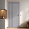 Tula Panel Solid Wood Internal Door UK Made  DD0104P - Mist Grey Premium Primed - Urban Lite® Bespoke Sizes