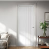 Tula Panel Solid Wood Internal Door UK Made  DD0104P - Cloud White Premium Primed - Urban Lite® Bespoke Sizes