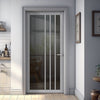 Tula Solid Wood Internal Door UK Made DD0104T Tinted Glass - 7 Colour Options Premium Primed - Urban Lite® Bespoke Sizes