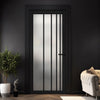Simona Solid Wood Internal Door UK Made  DD0105F Frosted Glass - Shadow Black Premium Primed - Urban Lite® Bespoke Sizes