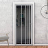 Simona Solid Wood Internal Door UK Made DD0105T Tinted Glass - 7 Colour Options Premium Primed - Urban Lite® Bespoke Sizes