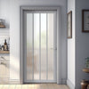 Adiba Solid Wood Internal Door UK Made  DD0106F Frosted Glass - Mist Grey Premium Primed - Urban Lite® Bespoke Sizes