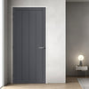 Adiba Panel Solid Wood Internal Door UK Made  DD0106P - Stormy Grey Premium Primed - Urban Lite® Bespoke Sizes