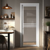 Adina Solid Wood Internal Door UK Made  DD0107C Clear Glass - 7 Colour Options Premium Primed - Urban Lite® Bespoke Sizes