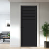 Drake Panel Solid Wood Internal Door UK Made  DD0108P - Shadow Black Premium Primed - Urban Lite® Bespoke Sizes