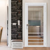 Hirahna Solid Wood Internal Door UK Made  DD0109C Clear Glass - Cloud White Premium Primed - Urban Lite® Bespoke Sizes