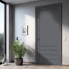 Hirahna Panel Solid Wood Internal Door UK Made DD0109P - 7 Colour Options Premium Primed - Urban Lite® Bespoke Sizes