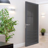 Hirahna Solid Wood Internal Door UK Made DD0109T Tinted Glass - 7 Colour Options Premium Primed - Urban Lite® Bespoke Sizes