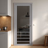 Hirahna Solid Wood Internal Door UK Made DD0109T Tinted Glass - 7 Colour Options Premium Primed - Urban Lite® Bespoke Sizes