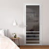 Hirahna Solid Wood Internal Door UK Made DD0109T Tinted Glass - 7 Colour Options Premium Primed - Urban Lite® Bespoke Sizes