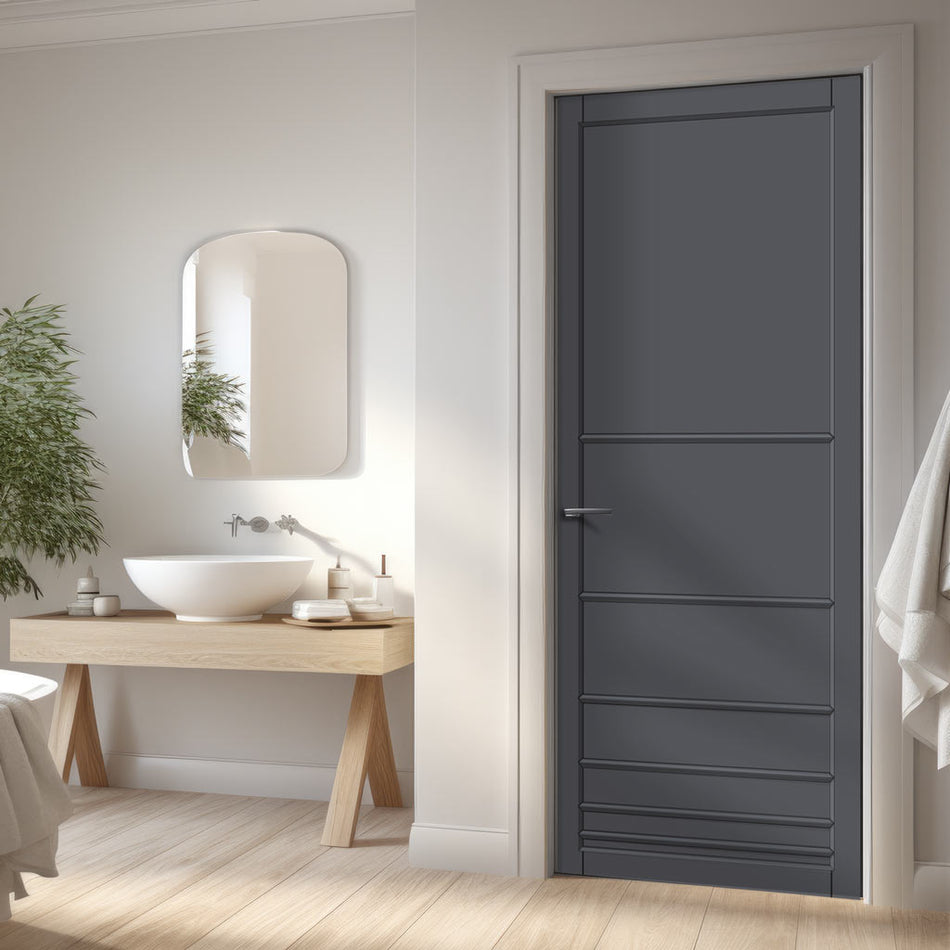 Chord Panel Solid Wood Internal Door UK Made DD0110P - 7 Colour Options Premium Primed - Urban Lite® Bespoke Sizes