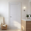 Chord Panel Solid Wood Internal Door UK Made  DD0110P - Cloud White Premium Primed - Urban Lite® Bespoke Sizes