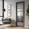 Revella Solid Wood Internal Door UK Made DD0111C Clear Glass - 7 Colour Options Premium Primed - Urban Lite® Bespoke Sizes
