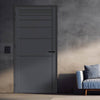 Revella Panel Solid Wood Internal Door UK Made  DD0111P - Stormy Grey Premium Primed - Urban Lite® Bespoke Sizes