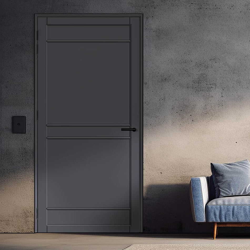 Ebida Panel Solid Wood Internal Door UK Made DD0113P - 7 Colour Options Premium Primed - Urban Lite® Bespoke Sizes
