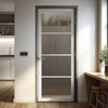 Firena Solid Wood Internal Door UK Made  DD0114C Clear Glass - Cloud White Premium Primed - Urban Lite® Bespoke Sizes