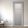 Florence Solid Wood Internal Door UK Made DD0114F Frosted Glass - 7 Colour Options Premium Primed - Urban Lite® Bespoke Sizes
