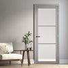 Iretta Solid Wood Internal Door UK Made  DD0115F Frosted Glass - Mist Grey Premium Primed - Urban Lite® Bespoke Sizes