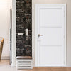 Iretta Panel Solid Wood Internal Door UK Made  DD0115P - Cloud White Premium Primed - Urban Lite® Bespoke Sizes