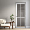 Kora Solid Wood Internal Door UK Made  DD0116C Clear Glass - Cloud White Premium Primed - Urban Lite® Bespoke Sizes