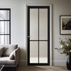 Kora Solid Wood Internal Door UK Made DD0116F Frosted Glass - 7 Colour Options Premium Primed - Urban Lite® Bespoke Sizes
