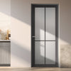 Kora Solid Wood Internal Door UK Made DD0116F Frosted Glass - 7 Colour Options Premium Primed - Urban Lite® Bespoke Sizes