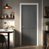 Kora Panel Solid Wood Internal Door UK Made DD0116P - 7 Colour Options Premium Primed - Urban Lite® Bespoke Sizes