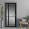 Lerens Solid Wood Internal Door UK Made DD0117C Clear Glass - 7 Colour Options Premium Primed - Urban Lite® Bespoke Sizes