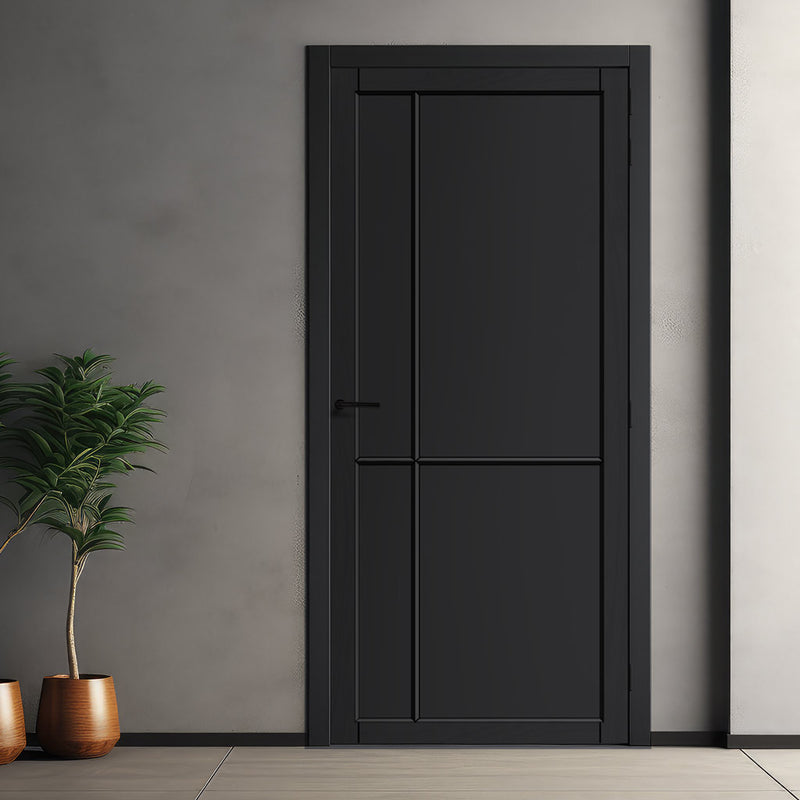 Lerens Panel Solid Wood Internal Door UK Made DD0117P - 7 Colour Options Premium Primed - Urban Lite® Bespoke Sizes