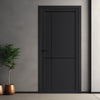 Lerens Panel Solid Wood Internal Door UK Made  DD0117P - Shadow Black Premium Primed - Urban Lite® Bespoke Sizes